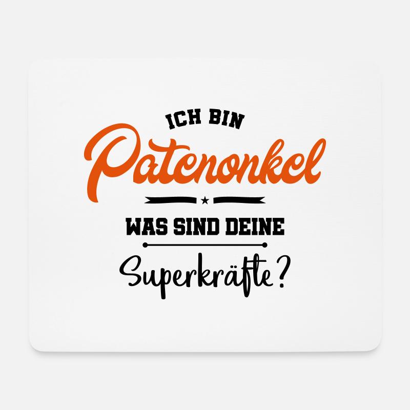 patenonkel superkraefte lustig - Mousepad (Querformat) - Weiß