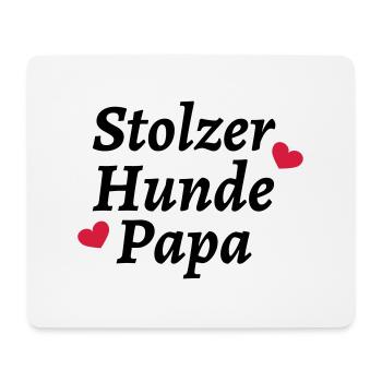 Stolzer Hunde Papa - Mousepad (Querformat) - Weiß - Vorne