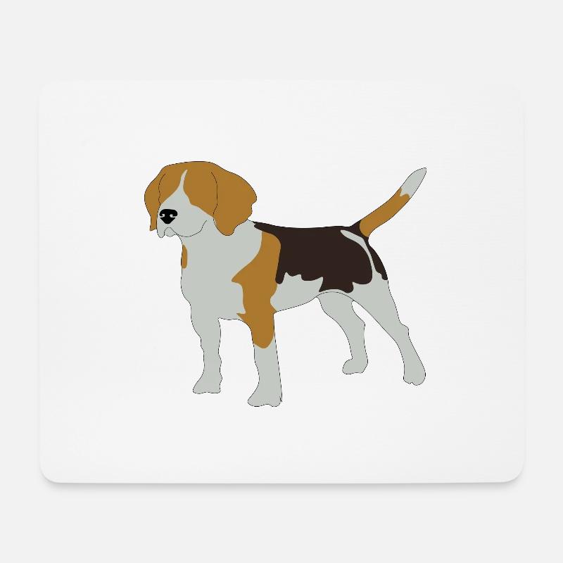 Beagle - Mousepad (Querformat) - Weiß