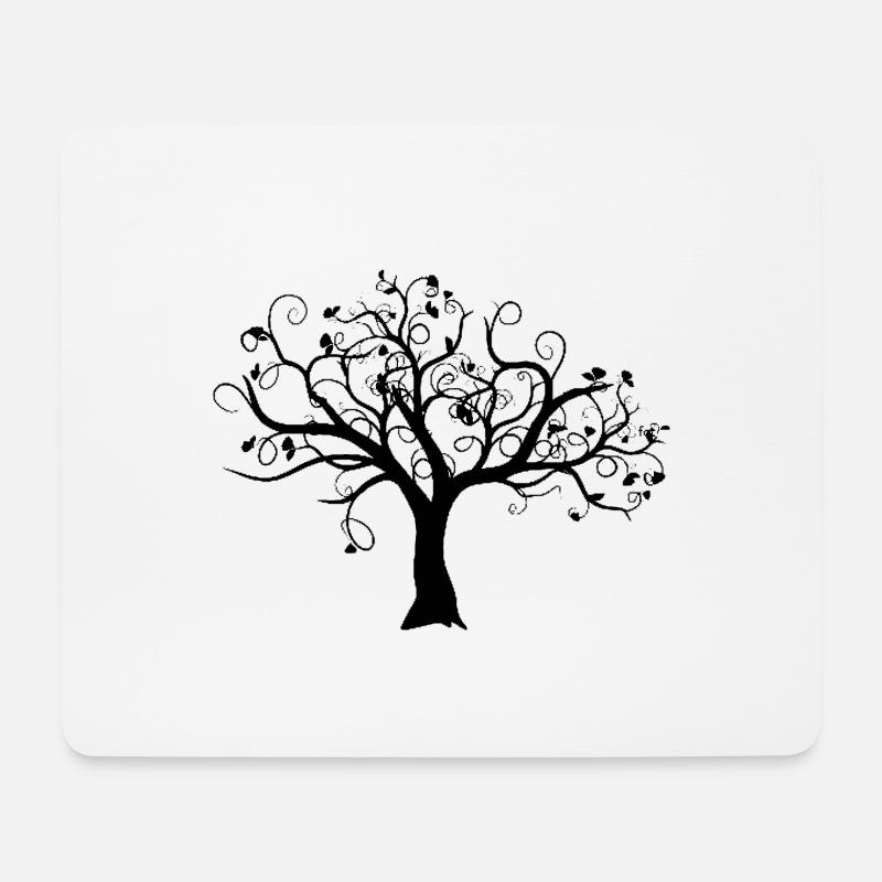 Baum - Mousepad (Querformat) - Weiß