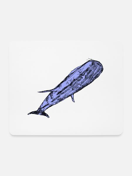 whale - Mousepad (Querformat) - Weiß