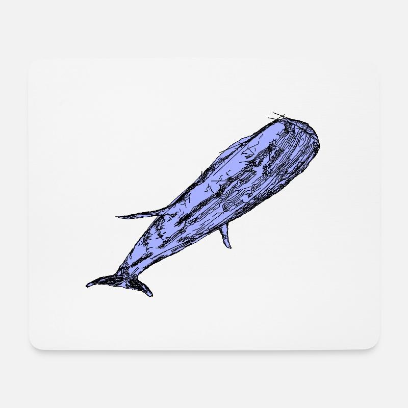 whale - Mousepad (Querformat) - Weiß