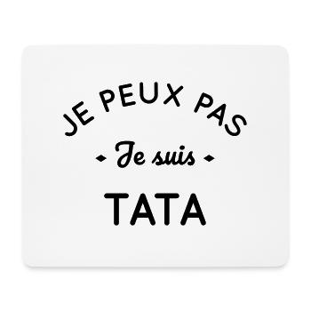 Je peux pas je suis tata - Tapis de souris (format paysage) - blanc - Devant