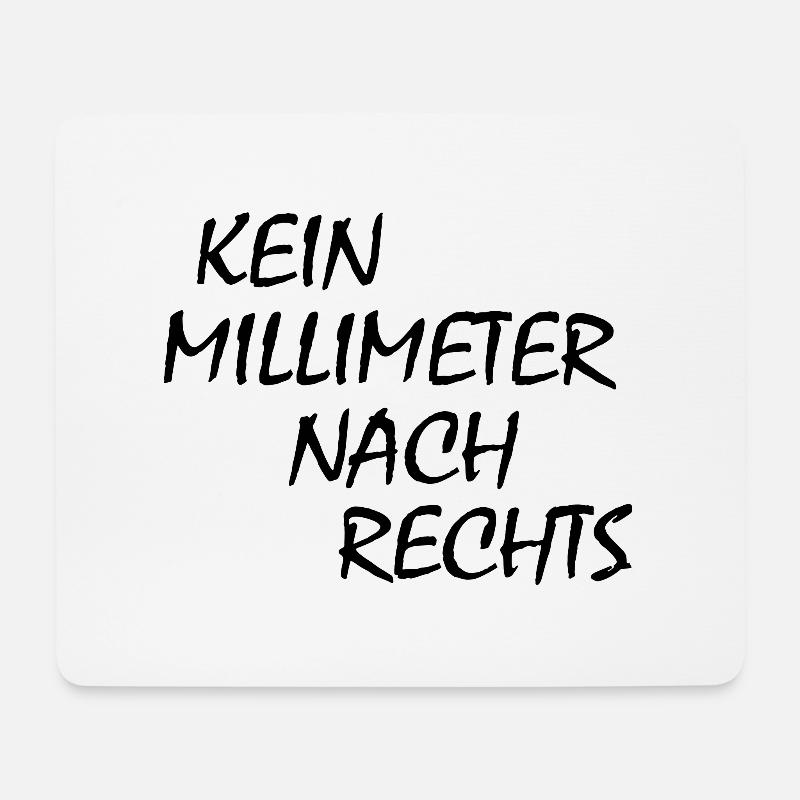 kein millimeter nach rechts - Mousepad (Querformat) - Weiß