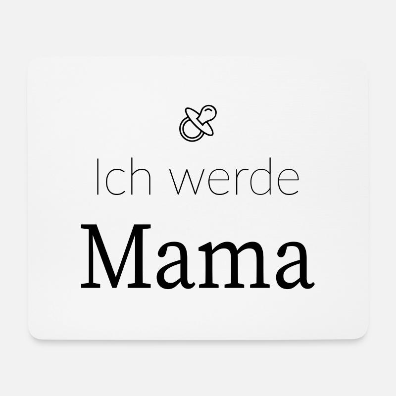 Ich werde Mama - Mousepad (Querformat) - Weiß