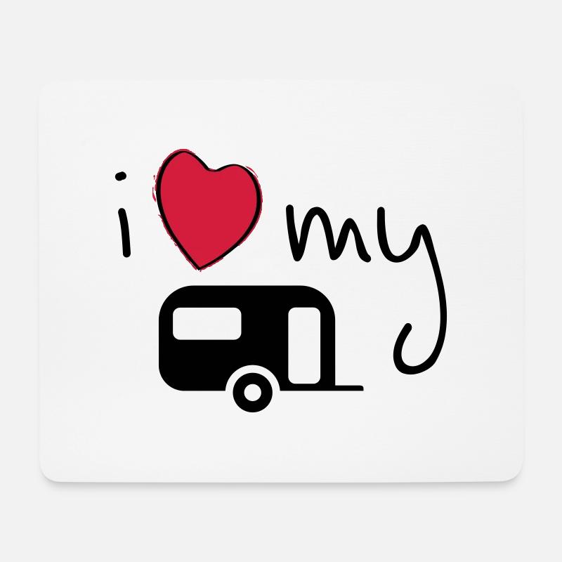 Ich liebe meinen Wohnwagen Ich liebe meinen Wohnwagen Urlaub - Mousepad (Querformat) - Weiß