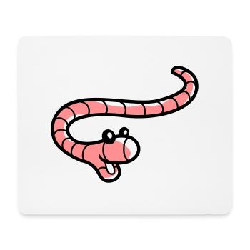 Merry little worm - Mouse Pad (horizontal) - white - Front