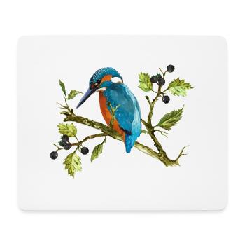 Oiseau coloré - Tapis de souris (format paysage) - blanc - Devant
