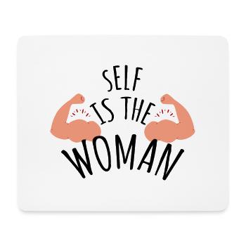 SELF IS THE WOMAN - Mousepad (Querformat) - Weiß - Vorne