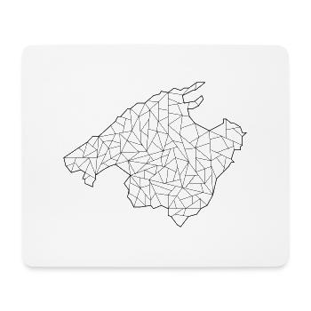 Mallorca Carte Origami - Tapis de souris (format paysage) - blanc - Devant