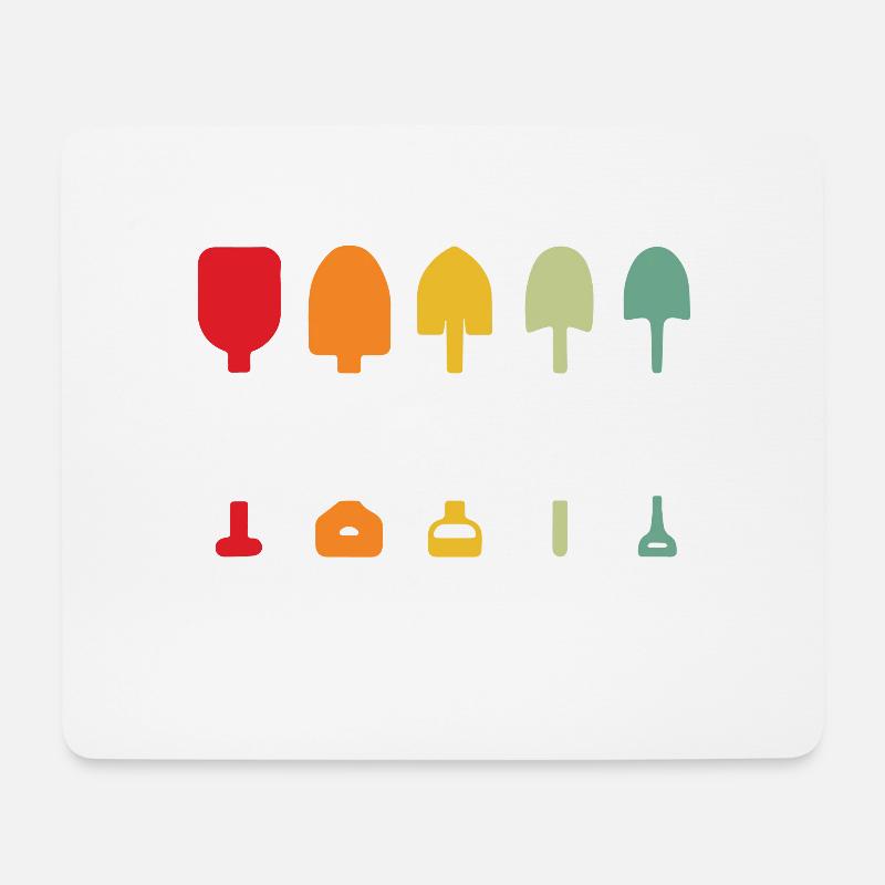 Garten Buddeln Hobbygärtner retro lustig - Mousepad (Querformat) - Weiß