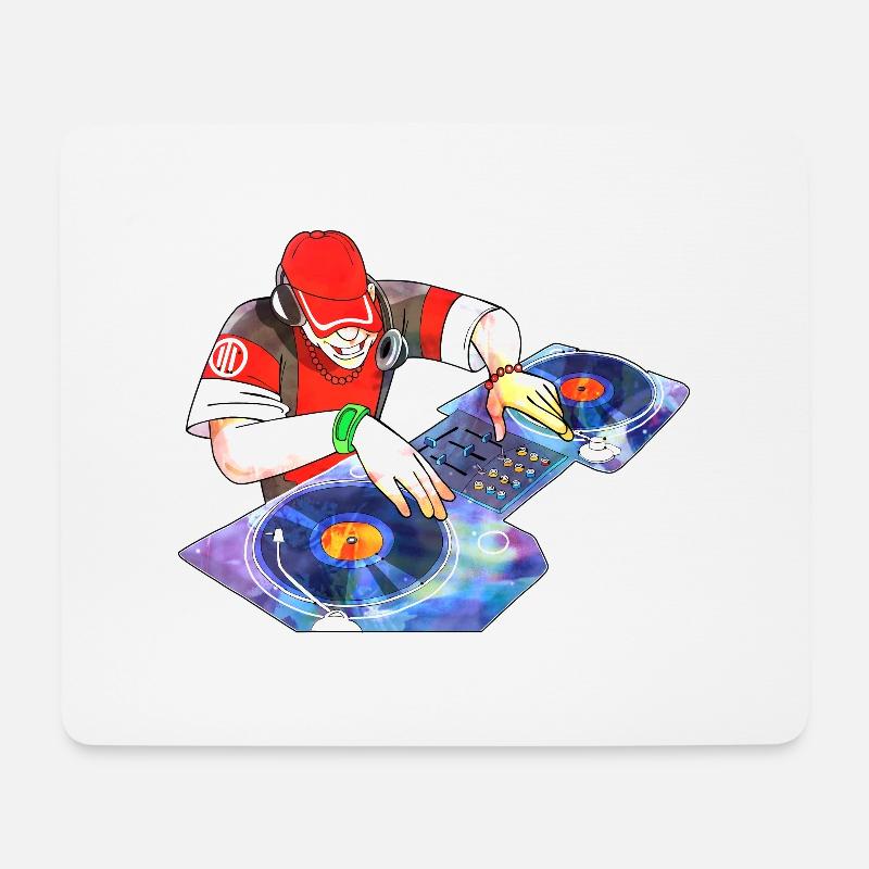 cartoon DJ - Mouse Pad (horizontal) - white