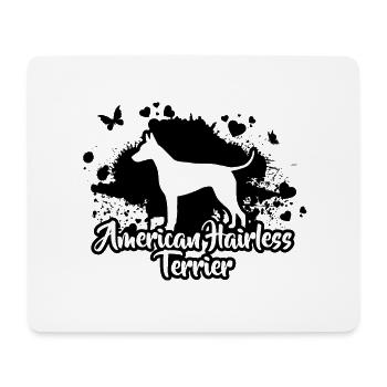 AMERICAN HAIRLESS TERRIER Dog Wilsigns - Mouse Pad (horizontal) - white - Front