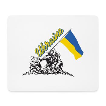 ukrainische flagge hissen - Mousepad (Querformat) - Weiß - Vorne