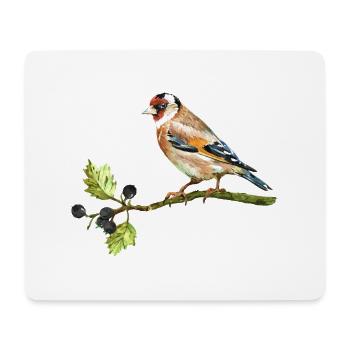 Bunter Vogel - Mousepad (Querformat) - Weiß - Vorne