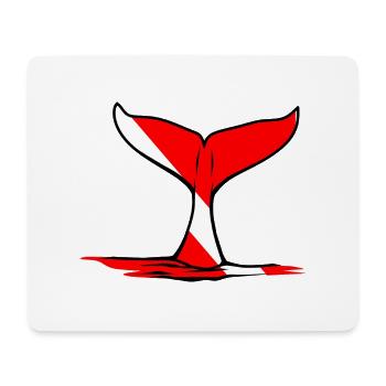 Whale Fin by Scuba.Style - Mouse Pad (horizontal) - white - Front