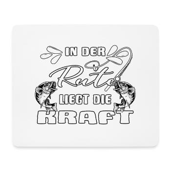 angeln eisangeln raubfisch catch and release - Mousepad (Querformat) - Weiß - Vorne