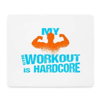 Gym Workout Homme Entraînement - Tapis de souris (format paysage) - blanc - Devant
