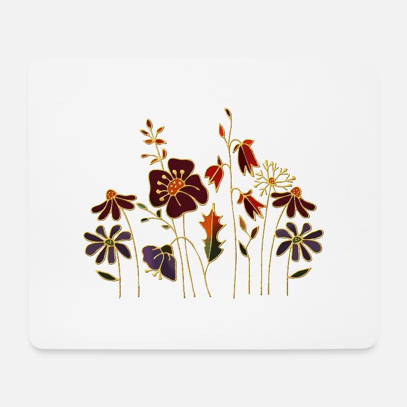 Blumen - Mousepad (Querformat) - Weiß
