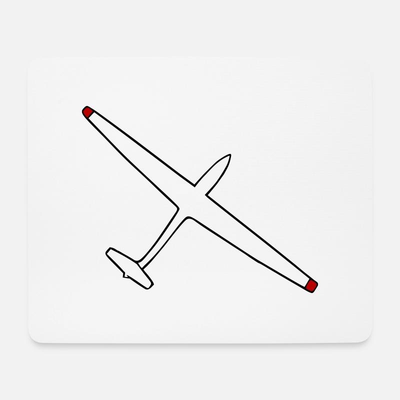 glider - Mousepad (Querformat) - Weiß