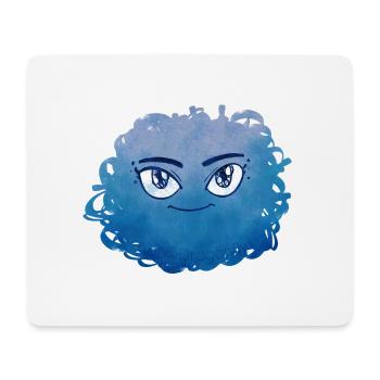 Little Pelota Monster n°6 – blue - Mouse Pad (horizontal) - white - Front