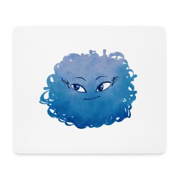 Little Pelota Monster n°7 – blue - Mouse Pad (horizontal) - white - Front