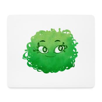 Little Pelota Monster n°3 – green - Mouse Pad (horizontal) - white - Front