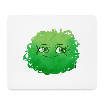 Little Pelota Monster n°5 – green - Mouse Pad (horizontal) - white - Front