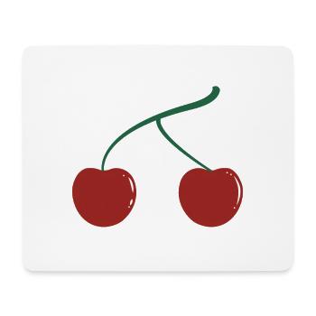 Kirschen Kirsche Boobs 60iger Rockabilly - Mousepad (Querformat) - Weiß - Vorne