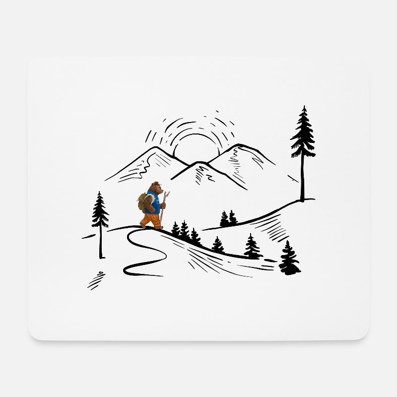 bergwandern servus alpin gipfelkreuz - Mousepad (Querformat) - Weiß