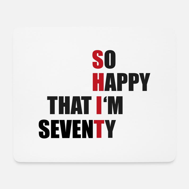 70th birthday - Mouse Pad (horizontal) - white