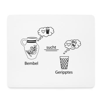 Bembel and Ribbed Thought Bubbles - Mouse Pad (horizontal) - white - Front