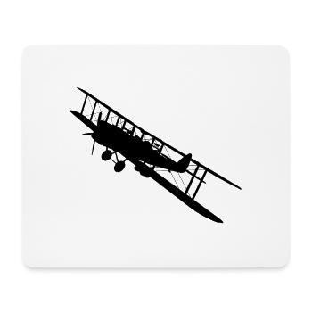 Doppeldecker Flugzeug von 1915 - Mousepad (Querformat) - Weiß - Vorne