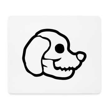 Schädel Hund Halloween Skelett - Mousepad (Querformat) - Weiß - Vorne