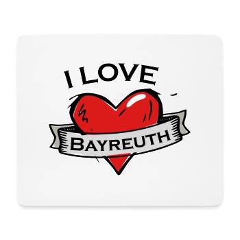 Bayreuth - Ich liebe Stadtnamen in Tattoo Stil - Mousepad (Querformat) - Weiß - Vorne