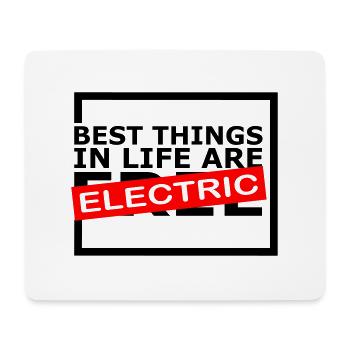 The best things in life are electric 😎 - Mouse Pad (horizontal) - white - Front