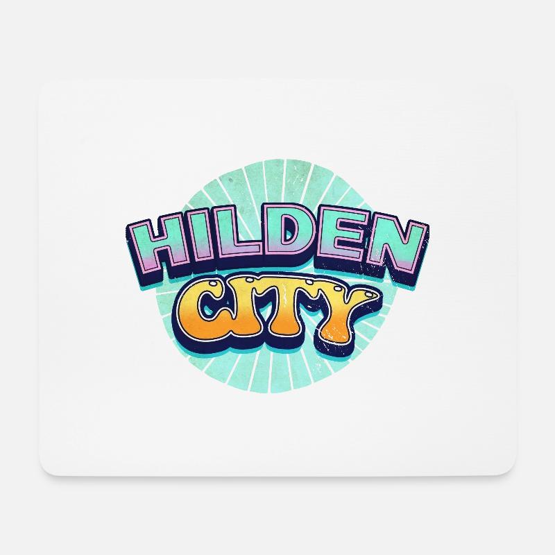 Hilden Deutschland Stadt Schrift Pop Art Comic - Mousepad (Querformat) - Weiß