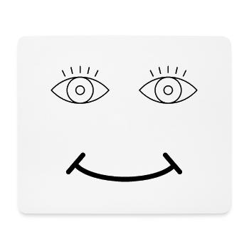 Gesicht - Mousepad (Querformat) - Weiß - Vorne
