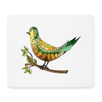 Oiseau - Tapis de souris (format paysage) - blanc - Devant