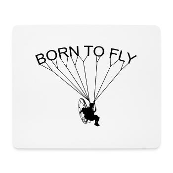 Born To Fly Graphic Paragliding Parachute Paraglid - Mousepad (Querformat) - Weiß - Vorne