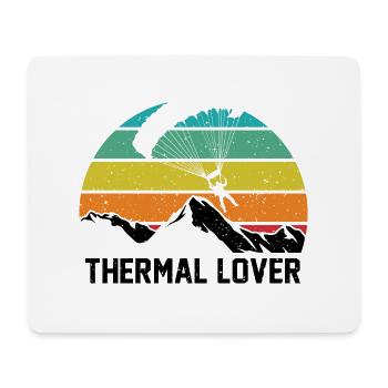 Thermal Lover Paragliding Paraglider Parachute Sky - Mousepad (Querformat) - Weiß - Vorne