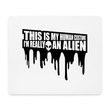 Citation extraterrestre de costume humain - Tapis de souris (format paysage) - blanc - Devant