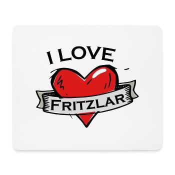 Fritzlar - Ich liebe Stadtnamen in Tattoo Stil - Mousepad (Querformat) - Weiß - Vorne