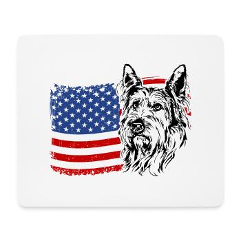 BERGER PICARD Amerika Fahne Sonnenbrille Wilsigns - Mousepad (Querformat) - Weiß - Vorne