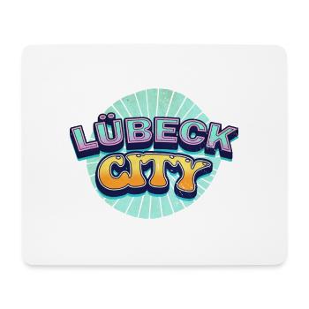 Lübeck Germany City Font Pop Art Comic - Mouse Pad (horizontal) - white - Front