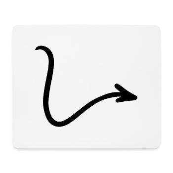 Arrow drawing sketch black - Mouse Pad (horizontal) - white - Front