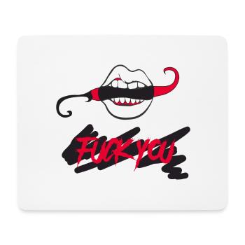Fick dich - Mousepad (Querformat) - Weiß - Vorne