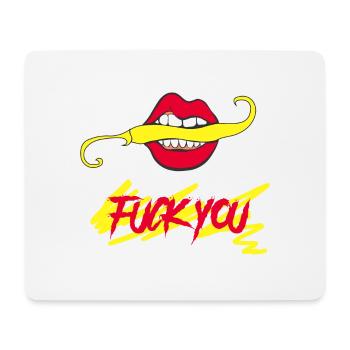 fuck you - Mouse Pad (horizontal) - white - Front