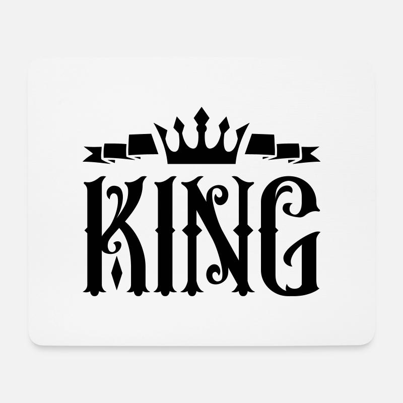 king - Mousepad (Querformat) - Weiß
