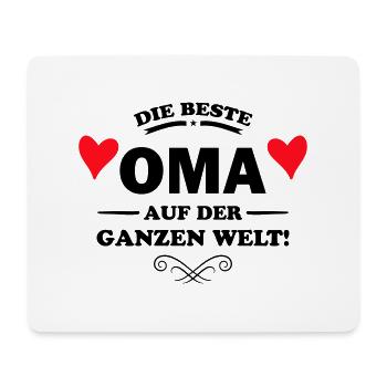 beste oma - Mousepad (Querformat) - Weiß - Vorne